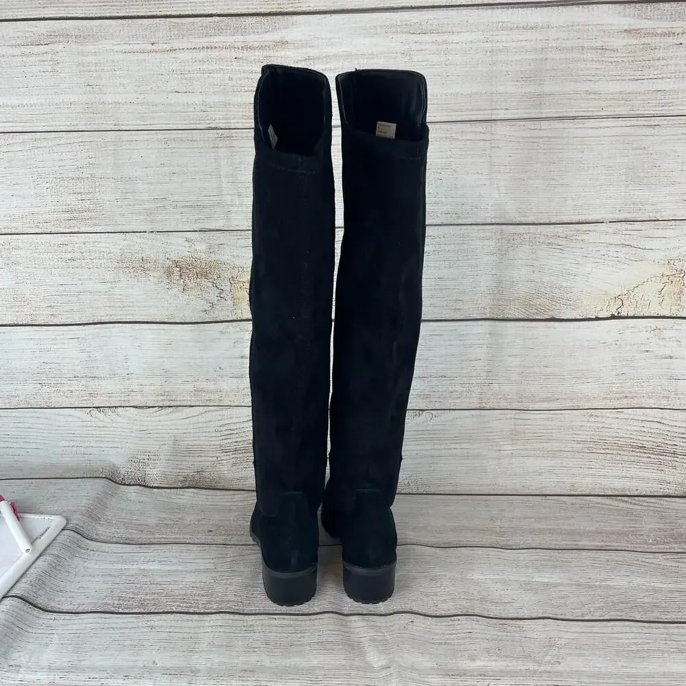 Blondo Starla Womens Sz 6 Over the Knee Boots Black Suede Waterproof